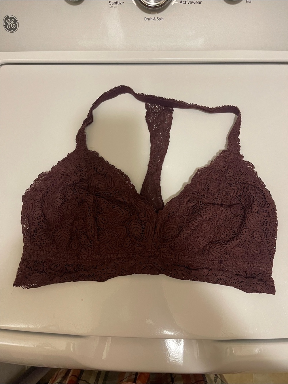 Lace Racerback Bralette - Deep Burgundy